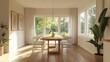 © Berkah1789 - Bright Dining Room With Wooden Table And Natural Light