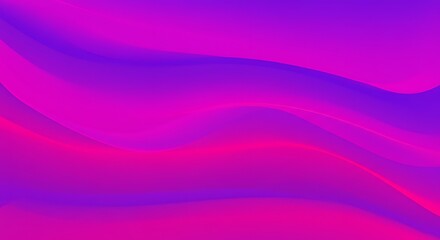 Poster - Abstract vibrant purple pink magenta waves flowing smooth gradient colors.
