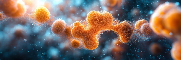 Poster - Nanoparticles form an abstract structure in a dynamic display of colors and textures
