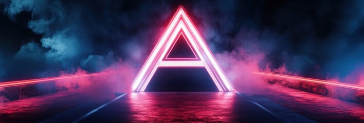 Poster - A vibrant, neon-lit letter 