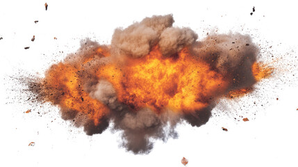 Aufkleber - Massive Fiery Explosion with Smoke and Sparks