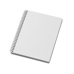 Blank Spiral-Bound Notebook with White Page