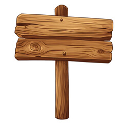 Leinwandbilder - Rustic Wooden Signboard with Post