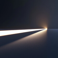 a beam of light moving in a straight line in a vacuum