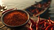 © Pixcellence - Vibrant Chili Spice Blend in a Rustic Bowl