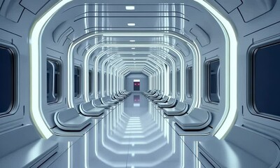 Poster - Futuristic Sci-Fi Corridor Interior