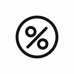 Poster - Percentage Sign in Circle icon vector sign