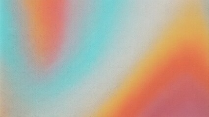 Poster - Grainy gradient background blue yellow pink abstract glowing color wave black dark backdrop noise texture banner poster header design. Retro red-orange color grainy gradient backdrop design.
