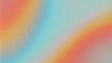 Poster - Grainy gradient background blue yellow pink abstract glowing color wave black dark backdrop noise texture banner poster header design. Retro red-orange color grainy gradient backdrop design.
