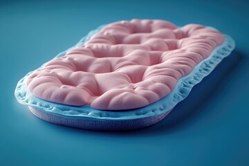 Poster - Pink and Blue Textured Object with White Dots