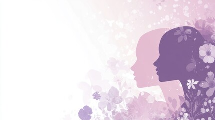 international women�s day abstract background. featuring bright purples, whites, and golds. highligh