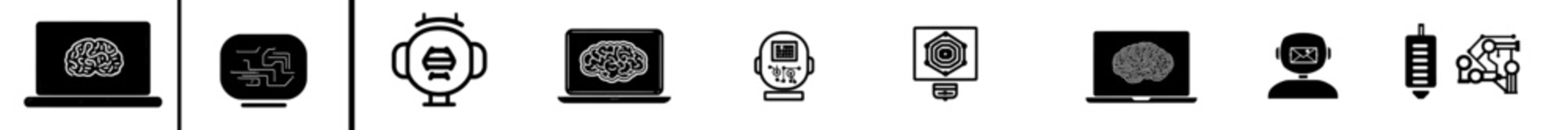 Poster - Contemporary icon or logo associated with machine learning, stock, and data science. Ideal for website or app UI, logo design, and illustration.
