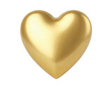 golden heart on white background