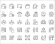 © great19 - Leadership professional icon set. Task and job icons. Containing icons of  occupation, assignment, management, business, motivation, specialist, briefcase, accounting, list. Thin line icon design.