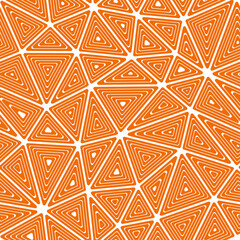 Poster - Triangles background design. Large shape size. Multiple repeated inner triangles. Solid Color style. Repeatable pattern. Stylish vector tiles. Seamless vector illustration.