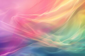 Aufkleber - Soft pastel colors flowing and blending, creating an abstract background with a dreamy and ethereal feel