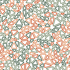 Poster - tileable abstract background. small triangles size. multiple colors style. rounded triangles outline