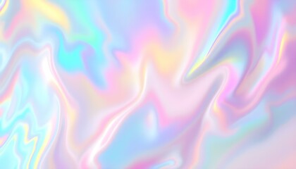 Poster - Holographic background seamless trendy iridescent light foil texture. Seamless trendy iridescent rainbow corrugated ribbed glass background texture. Soft pastel holographic background design