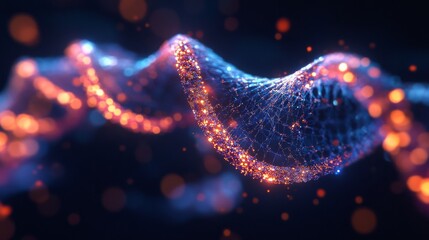 Aufkleber - A mesmerizing display of vibrant lights and flowing patterns represents the complex connections in artificial intelligence.