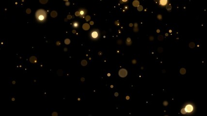 Wall Mural - gold sparkles particle background loop