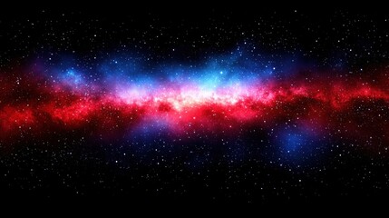 Wall Mural - Vibrant Celestial Background with Stars and Colorful Nebula Formation