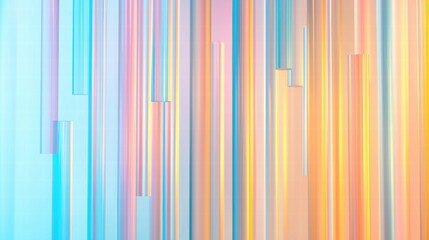 Poster - Radiant Holographic Seamless Tubes in Soft Pastel Tones with Tech Aesthetic