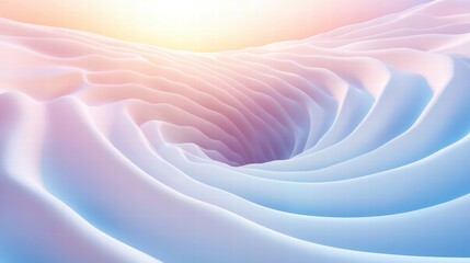Poster - Luminous Abstract Techno Cloud Patterns Flowing in a Dreamlike Space