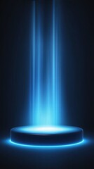 Aufkleber - Glowing Vertical Energy Streams in a Dynamic Vortex on Dark Background