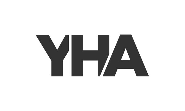 YHA logo design template with strong and modern bold text. Initial based vector logotype featuring simple and minimal typography. Trendy company identity.