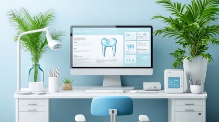 Poster - innovative infographic showcasing iot powered analytics for dental clinics focusing on efficiency pa