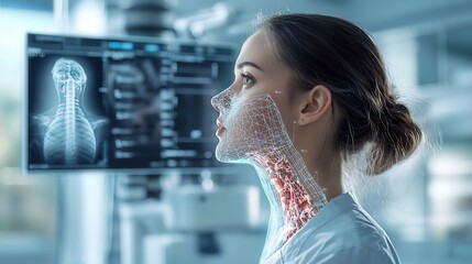 Poster - visually compelling infographic showcasing the power of iot enabled throat diagnostics featuring rea