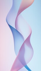 Poster - Abstract composition featuring pastel-colored waves flowing gracefully against a gradient background, creating a visually appealing and modern design