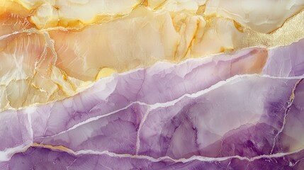 Poster - Smooth purple and yellow marble texture creates a luxurious and elegant visual design, perfect for backgrounds, wallpapers, or other design elements, adding a touch of sophistication and richness