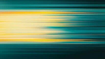 Fototapete - Horizontal teal and yellow lines create an abstract background with motion blur effect, suitable for websites, presentations, or digital art projects