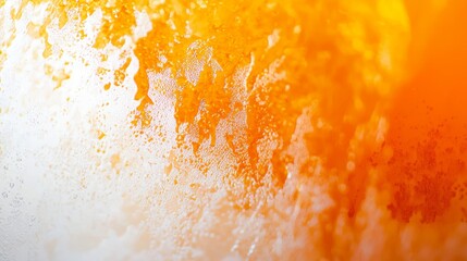 Poster - Refreshing beer foam creating intricate, abstract patterns on the surface of a glass, embodying the essence of a chilled beverage with vibrant bubbles and effervescence