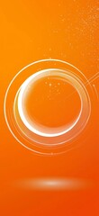 Poster - Orange abstract background featuring glowing circular shapes, light effects, and subtle particles, creating a modern and dynamic visual suitable for various design projects