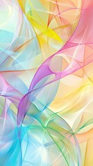 Poster - Smooth, flowing lines in a spectrum of colors create a dynamic and visually appealing abstract composition, perfect for backgrounds and design elements