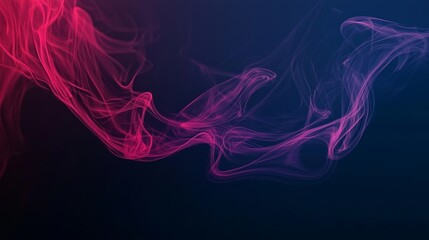 Poster - Colorful smoke is creating beautiful abstract shapes with a gradient from pink to purple on a dark background, ideal for backgrounds and creative projects