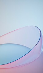 Poster - Smooth, flowing shapes in soft pastel pink and blue create an elegant, abstract gradient background, enhancing modern and minimalist designs with a touch of serenity and beauty