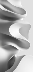 Poster - Creating a mesmerizing abstract composition, smooth and flowing white waves intertwine, offering a perfect backdrop for modern, elegant designs with a touch of sophistication and creativity