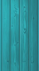 Poster - Vertical turquoise wooden planks creating a rustic background texture, showcasing wood grain and knots, suitable for various design and backdrop applications