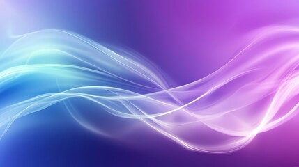 Poster - Smooth, flowing lines create a dynamic and visually appealing gradient background, blending blue and purple hues seamlessly for a modern and abstract design