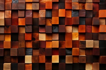 Poster - Artistic wood texture composition featuring light oak, walnut, and bleached shades for backdrop