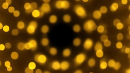 Fototapete - Mesmerizing golden light trails swirl against a black backdrop. Sparkling particles evoke elegance and luxury. Dynamic abstract background video.
