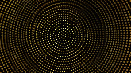 Fototapete - Mesmerizing golden light trails swirl against a black backdrop. Sparkling particles evoke elegance and luxury. Dynamic abstract background video.