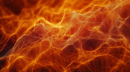 Wall Mural - abstract fiery landscape, glowing orange and red energy, textured surface.