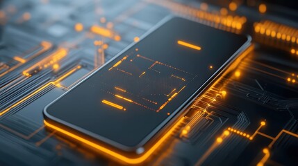 Poster - Intricate smartphone circuitry, exploring the complex world of mobile technology and electronic innovation