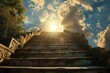 © Oleksandr - Stairway to Enlightenment: Abstract Sky Background with Sunlight and Clouds