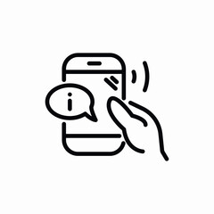 Poster - Mobile Phone Touch Notification Icon vector sign