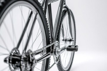 Aufkleber - close-up shot of city bicycle minimalistic design with copy space for marketing text